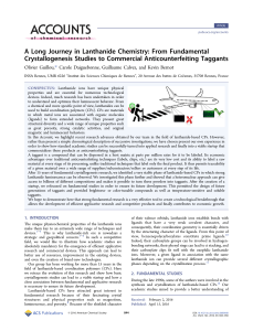 A Long Journey in Lanthanide Chemistry: From Fundamental