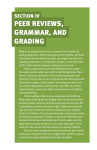 Peer reViews, Grammar, and GradinG