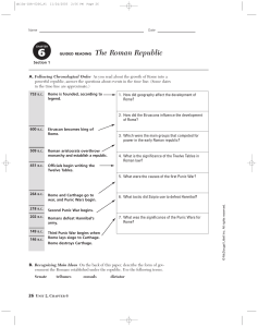 GUIDED READING The Roman Republic