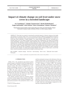 Impact of climate change on soil frost under snow cover in a forested