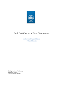 Earth Fault Currents in Three Phase systems