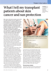 skin cancer and sun protection - British Journal of Renal Medicine