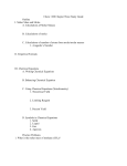 Chem 1100 Chapter Three Study Guide Outline I. Molar Mass and