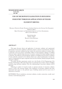 wood research use of microwave radiation in building industry