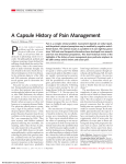 A Capsule History of Pain Management