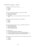 EXAM 2 Review Questions – Fall 2012