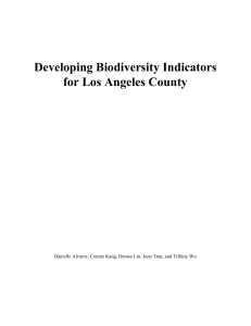 Developing Biodiversity Indicators for Los Angeles County