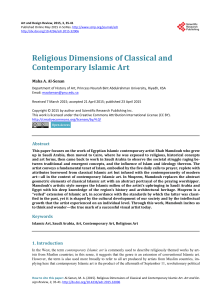 Religious Dimensions of Classical and Contemporary Islamic Art