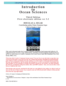 Chapter 12 Foundations of Life in the Oceans