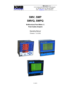 SMV/SMP/SMPQ Instruments Operating Manual