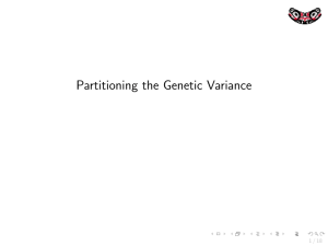 Partitioning the Genetic Variance