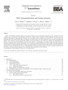 Review DNA hypomethylation and human diseases