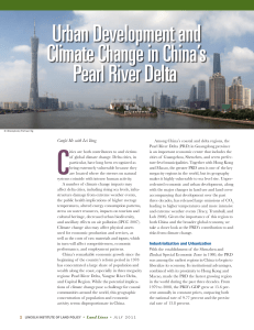 Urban Development and Climate Change in China`s Pearl River Delta