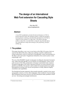 The design of an International Web Font extension for