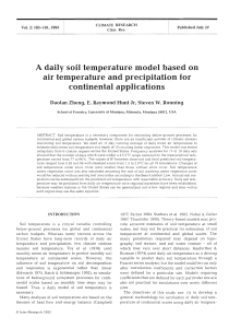 A daily soil temperature model based on air temperature and