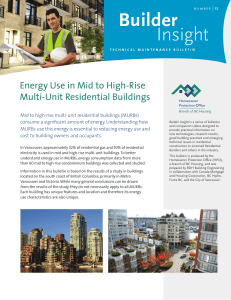 Builder Insight No. 12 - Reducing Energy Use in Multi