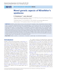 Novel genetic aspects of Klinefelter`s syndrome