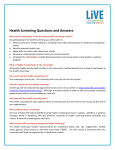 Health Screening Questions and Answers