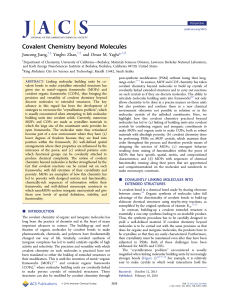 Covalent Chemistry beyond Molecules