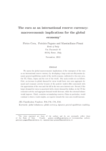 The euro as an international reserve currency: macroeconomic