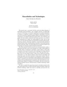 Masculinities and Technologies