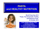 PASTA and HEALTHY NUTRITION - International Pasta Organisation