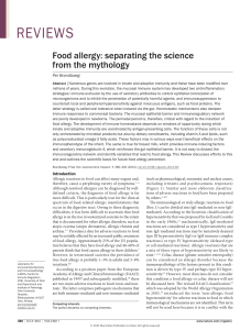 Food allergy: separating the science from the mythology