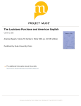 The Louisiana Purchase and American English - CiteSeerX