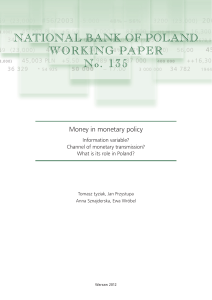 NATIONAL BANK OF POLAND WORKING PAPER No. 135