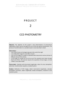 Project 2. CCD Photometry