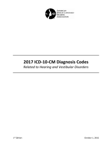2017 ICD-10-CM Diagnosis Codes Related to Hearing and