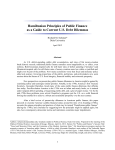 Hamiltonian Principles of Public Finance as a Guide