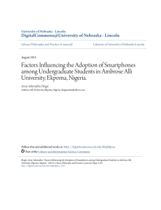 Factors Influencing the Adoption of Smartphones among