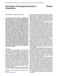 The Origins of Ecological Diversity in Prokaryotes