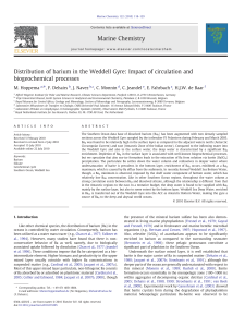 Distribution of barium in the Weddell Gyre: Impact of circulation and