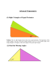 Advanced Trigonometry (1) Right Triangles of Equal Perimeter (2