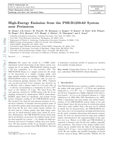 High-Energy Emission from the PSR B1259