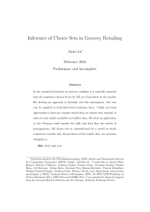 Inference of Choice Sets in Grocery Retailing