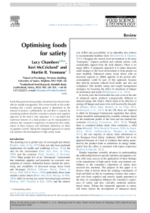 Optimising foods for satiety