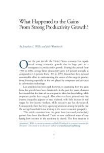 What Happened to the Gains From Strong Productivity Growth?