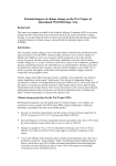 Potential impacts of climate change on the Wet Tropics