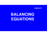 09 NOTES Balancing Equations COMPLETE