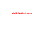 Multiplicative Inverse