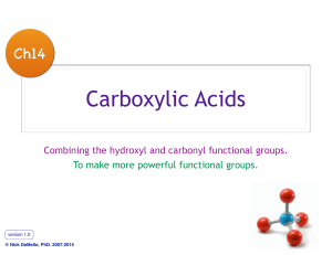 Ch14b: Carboxylic Acids