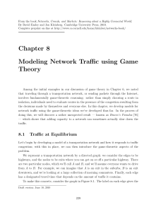 Chapter 8 Modeling Network Traffic using Game Theory