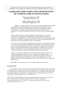 guidelines for conducting peer reviews of complex fire