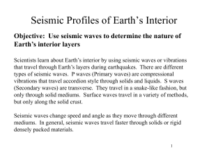 Seismic Profiles of Earth`s Interior