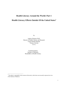 Health Literacy Around the World