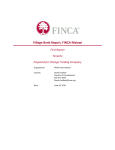 Village Bank Report, FINCA Malawi