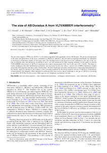 The size of AB Doradus A from VLTI/AMBER interferometry⋆